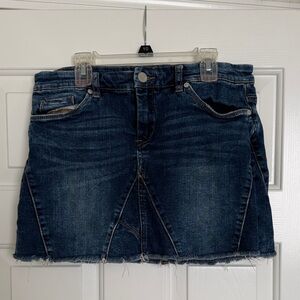 Blank NYC Dark Blue Denim Mini Skirt